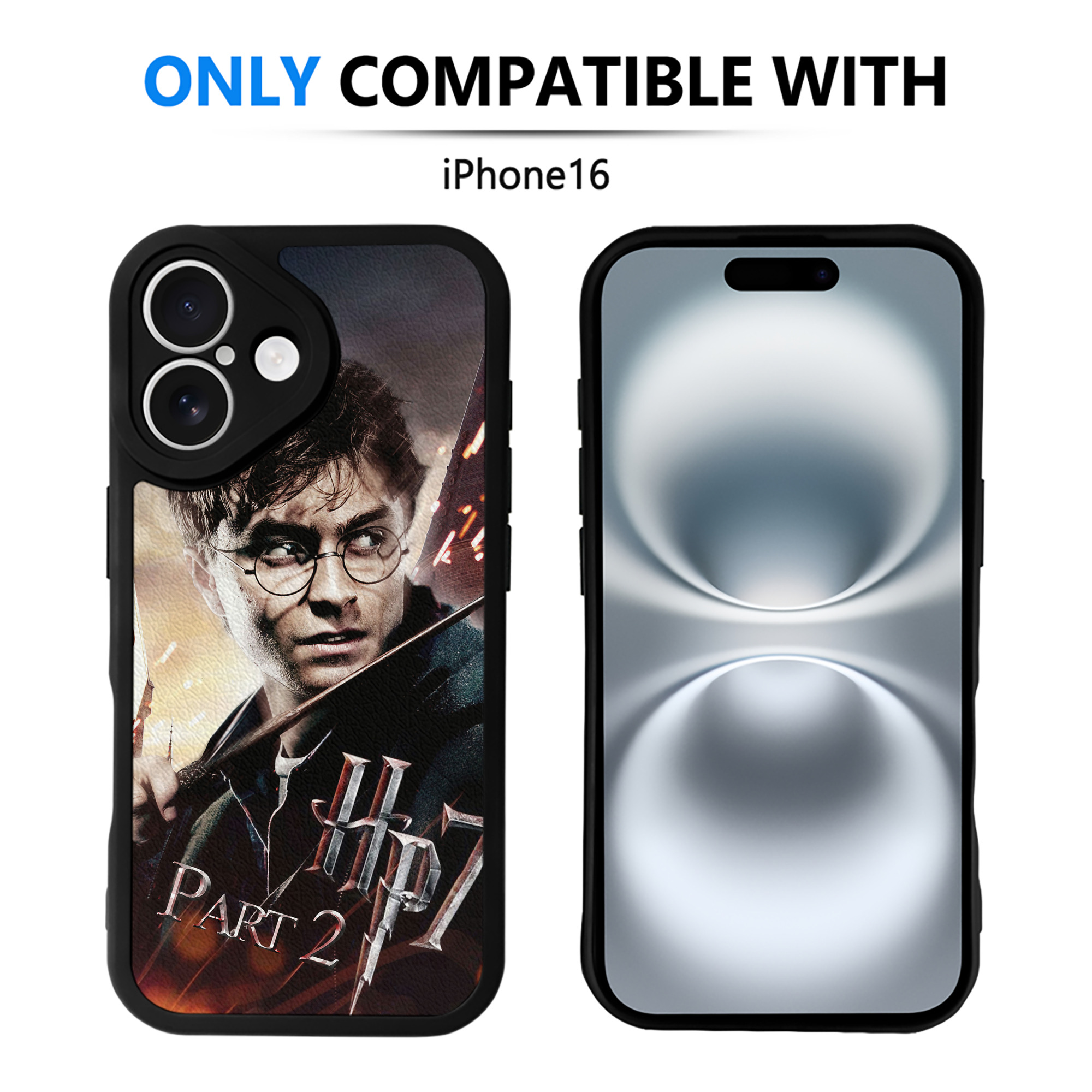 （画像用） Harry Potter ハリー・ポッターシリーズ 【iPhone 16シリーズ対応】シリコンスマホケース（レザー調） 材質：シリコン
